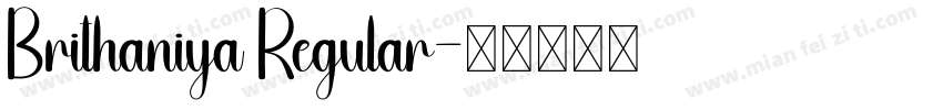 Brithaniya Regular字体转换